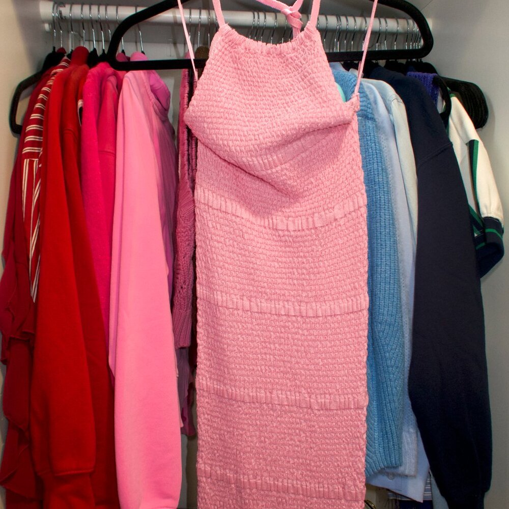 Pink Zara Knit Halter Dress NWT - Picture 2 of 3